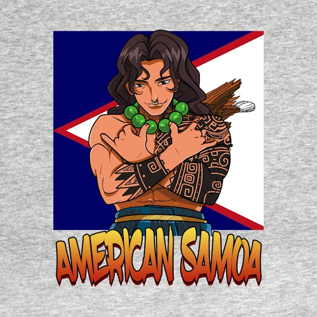 American Samoa Samoan Flag Polynesian Pride Shaka Brah by Noseking